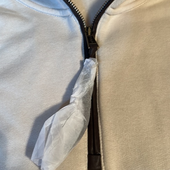 Polo Ralph Lauren - Women’s Oversized Sweatshirt with Leather Trim- Size M/L - Picture 5 of 8